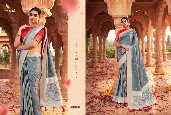 Pankh Platinum Silk Wedding Wear Heavy Saree Collection